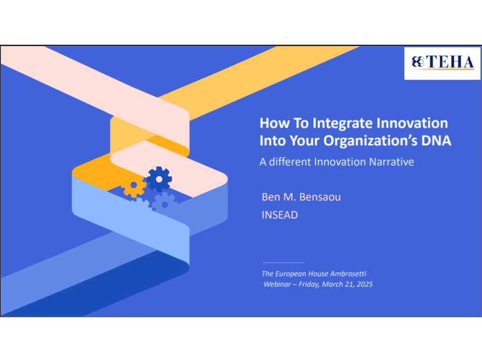 How to integrate innovation into your organization’s DNA. A different innovation narrative
